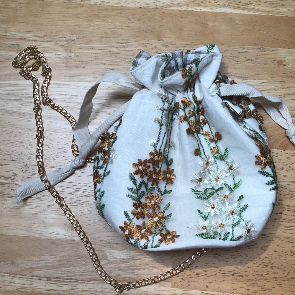embroidered bucket bag